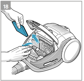 Position des Motorfilters